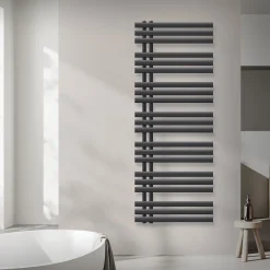 Luxebath Radiateur de Salle de Bain Design Iron EM, 600 x 1600 mm, Anthracite, en Acier Revêtu par Poudre* Sèche-Serviettes Mixte