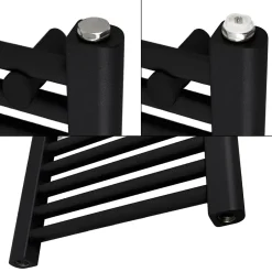 Luxebath Radiateur de Salle de Bain Design Sahara, 400x1200 mm, Noir Mat, Forme Courbé