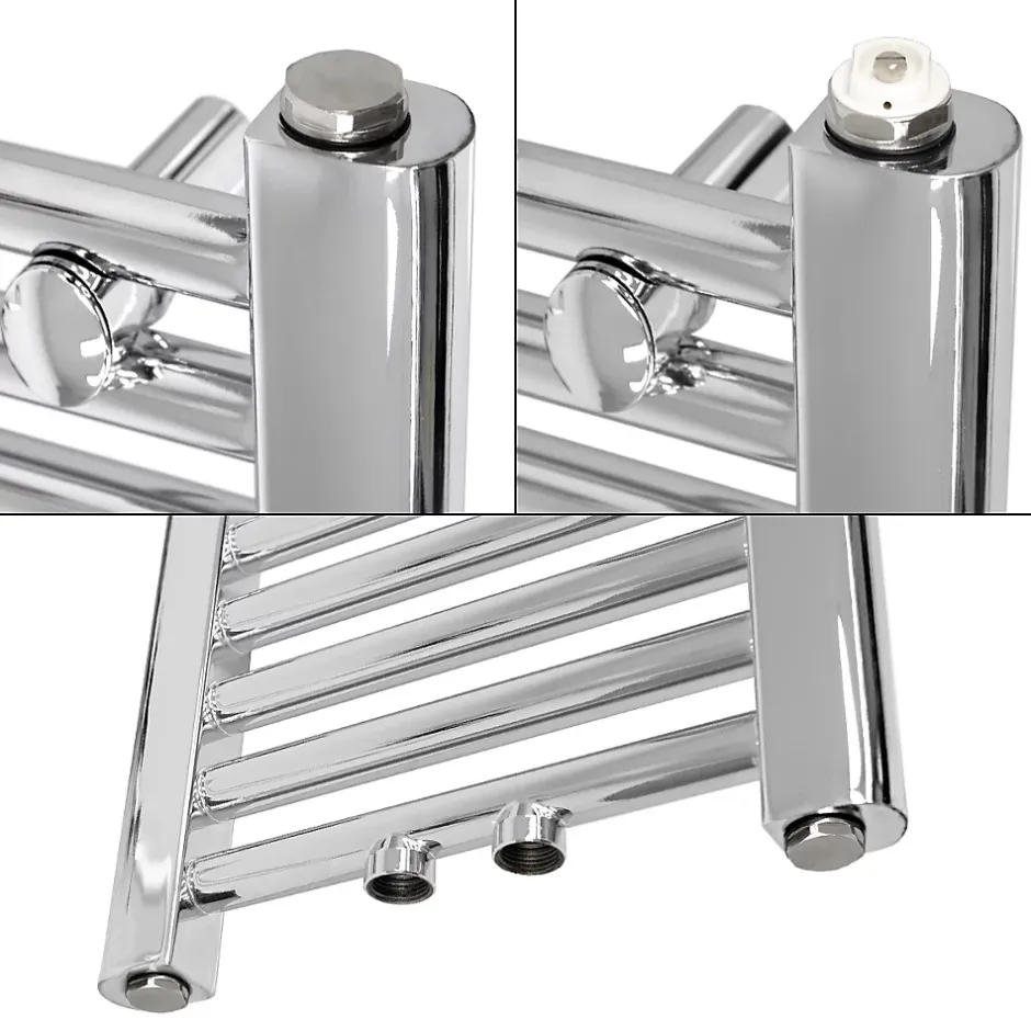 Luxebath Radiateur Design Radiateur Sèche Serviette Porte Serviette Mural 300 x 1400 mm Chrom avec Raccordement Central