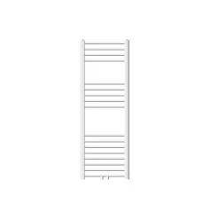 Luxebath Radiateur Design Sahara Non Electrique - 400 x 1200 mm - Blanc - Connexion Central - sans Kit de Raccordement - Forme Courbé* Sèche-Serviettes Eau Chaude