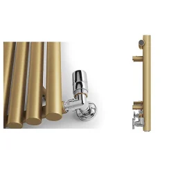 Matisere Radiateur doré mixte de 600mm de haut et 790mm de large - 602 Watt - TUN600/790VWSY7BRA* Sèche-Serviettes Mixte