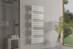 Bernstein Radiateur et sèche-serviettes design D16W, raccord gauche ou droite - blanc - 160x50cm, kit connexion blanc