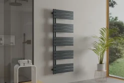 Bernstein Radiateur et sèche-serviettes design D16G gris anthracite, raccord gauche ou droite - 160x50cm, Sans kit de connexion* Sèche-Serviettes Mixte