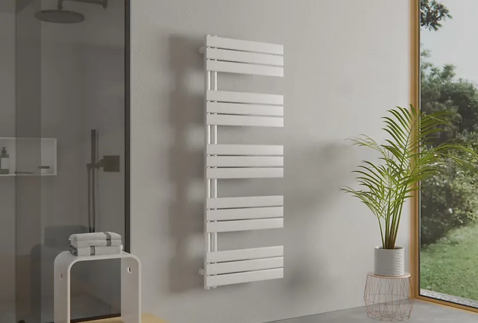 Bernstein Radiateur et sèche-serviettes design D16W, raccord gauche ou droite - blanc - 160x60cm, Sans kit de connexion* Sèche-Serviettes Mixte