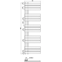 Bernstein Radiateur et sèche-serviettes design D16G gris anthracite, raccord gauche ou droite - 160x50cm, kit connexion chromé