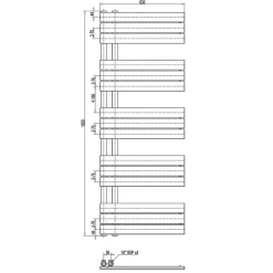 Bernstein Radiateur et sèche-serviettes design D16G gris anthracite, raccord gauche ou droite - 160x60cm, Sans kit de connexion* Sèche-Serviettes Mixte