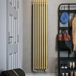 Matisere Radiateur mixte doré de 1200mm de haut et 260mm de large - 404 Watt - ROL1200/260ROV2BRA* Sèche-Serviettes Mixte
