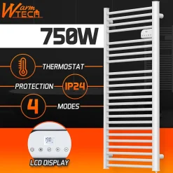 Warm Tech Radiateur sèche serviettes sans fluide 750W