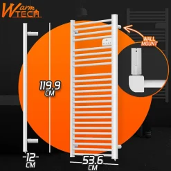 Warm Tech Radiateur sèche serviettes sans fluide 750W