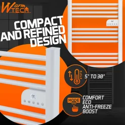 Warm Tech Radiateur sèche serviettes sans fluide 500W