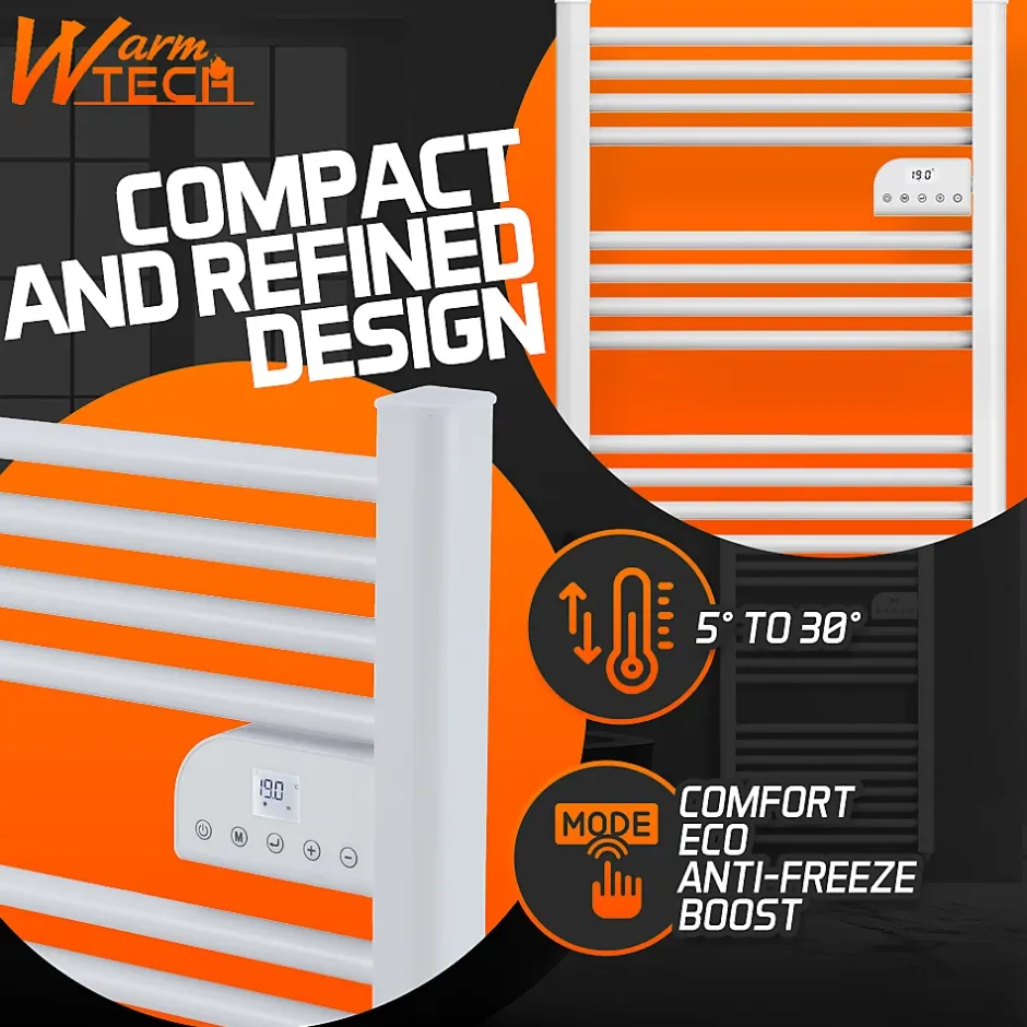 Warm Tech Radiateur sèche serviettes sans fluide 500W