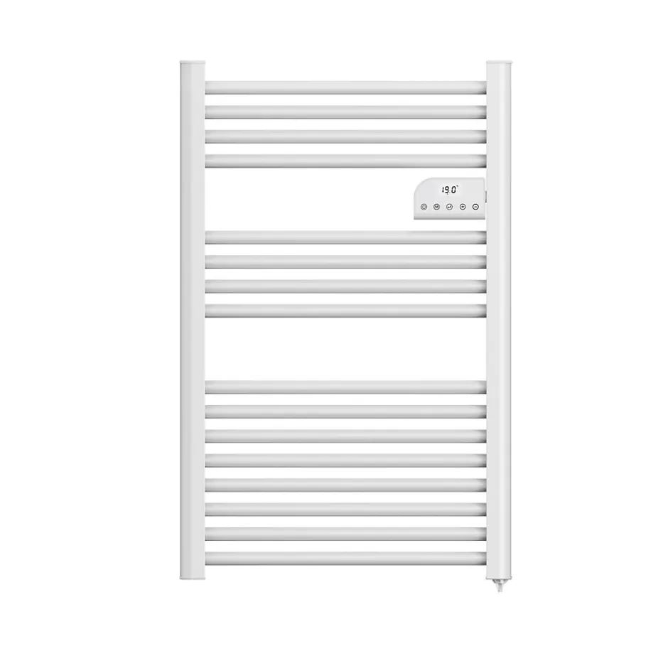 Cosy up Radiateur sèche serviettes électriques à inertie sèche barres rondes 500W thermostat programmable Cosyup Olen Blanc Garantie 3 ans