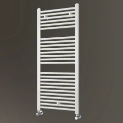 Kibath Radiateur sèche-serviettes circuit de chauffage 120 cm x 50 cm finition BLANC brillant en acier