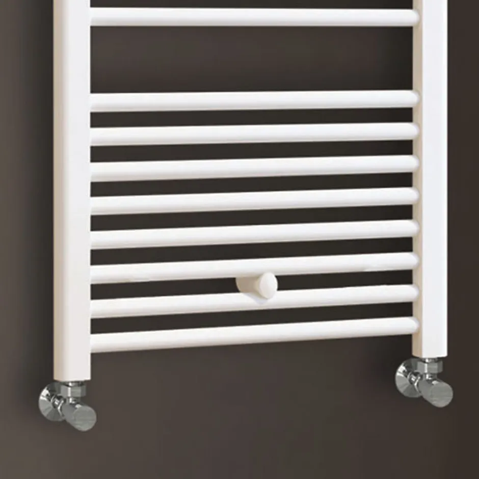 Kibath Radiateur sèche-serviettes circuit de chauffage 120 cm x 50 cm finition BLANC brillant en acier