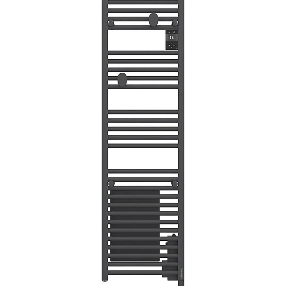 Atlantic Radiateur sèche-serviettes connecté Doris avec soufflerie étroit 1300W Anthracite - - 851287* Sèche-Serviettes Électrique|Sèche-Serviettes Soufflant