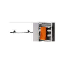 Bernstein Radiateur sèche-serviettes design 180x50cm acier inox - Chrome - R20C - Avec porte-serviette, Sans kit connexion* Sèche-Serviettes Eau Chaude