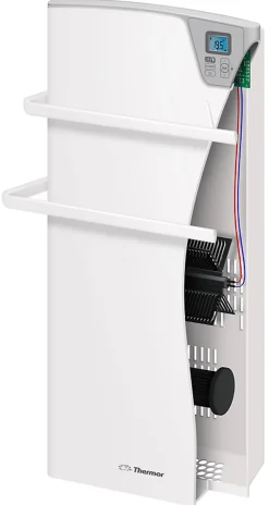 Thermor Radiateur sèche-serviettes compact MAJORQUE - Puissance avec la soufflerie : 600W + 800W - couleur blanc - Dimensions : 340 x 70* Sèche-Serviettes Mixte