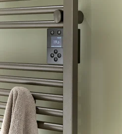 Atlantic Radiateur sèche-serviettes connecté Doris avec soufflerie étroit 1500W Anthracite - - 851288* Sèche-Serviettes Électrique|Sèche-Serviettes Soufflant