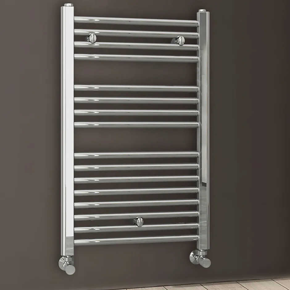Kibath Radiateur sèche-serviettes circuit de chauffage 80 cm x 50 cm finition chrome poli en acier