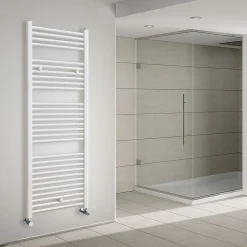 Kibath Radiateur sèche-serviettes circuit de chauffage 150 cm x 50 cm finition BLANC brillant en acier* Sèche-Serviettes Eau Chaude