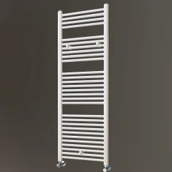 Kibath Radiateur sèche-serviettes circuit de chauffage 150 cm x 50 cm finition BLANC brillant en acier* Sèche-Serviettes Eau Chaude