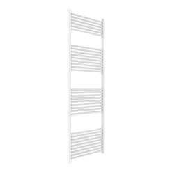 Kiamami Valentina Radiateur Sèche-Serviettes En Acier Blanc 65X180 Avec 33 Tubes* Sèche-Serviettes Eau Chaude
