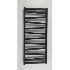 Stano Radiateur sèche-serviettes eau chaude design CYRKA 119 x 50 cm noir mat