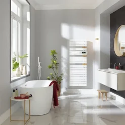 Thermor Radiateur sèche-serviettes ALLURE 3 Classique - Sèche-serviettes Allure 3 mat à droite avec soufflerie 1750W blanc satin* Sèche-Serviettes Soufflant