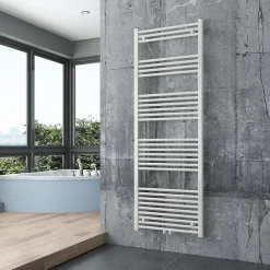 Bernstein Radiateur sèche-serviettes 170x60cm design de salle de bain en laiton - Blanc - R18W - Sans porte-serviette ni kit de connexion* Sèche-Serviettes Eau Chaude