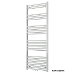 Bernstein Radiateur sèche-serviettes 170x60cm design de salle de bain en laiton - Blanc - R18W - Sans porte-serviette ni kit de connexion* Sèche-Serviettes Eau Chaude