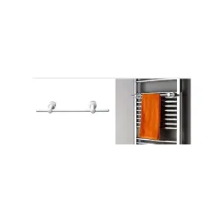 Bernstein Radiateur sèche-serviettes 170x60cm design salle de bain en laiton, Blanc, R18W, Avex Porte-serviette droit, Sans kit de connexion* Sèche-Serviettes Eau Chaude
