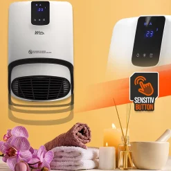 Warm Tech Radiateur soufflant mural sèche serviettes 2000W* Sèche-Serviettes Soufflant