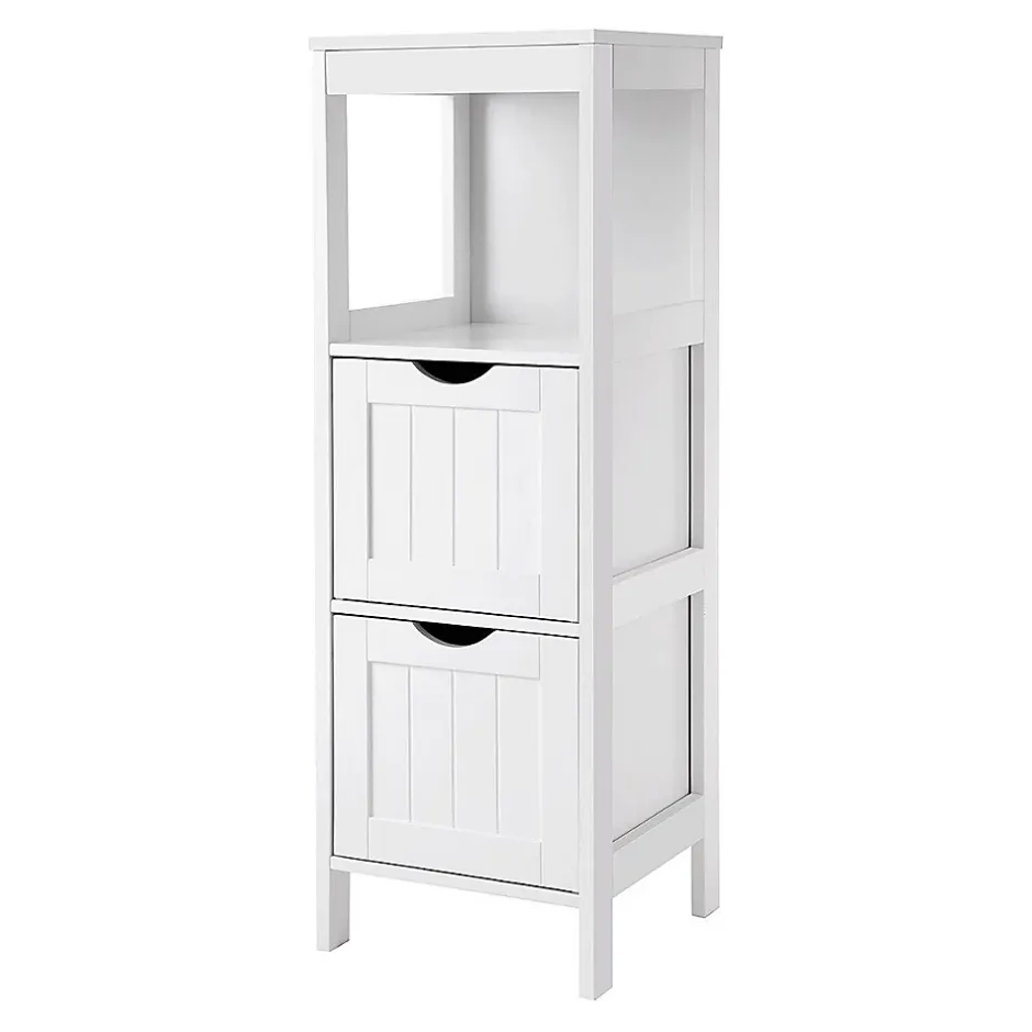 Calicosy Rangement de Salle de Bain 2 Tiroirs L89 cm - Blanc* Etagère Salle De Bains