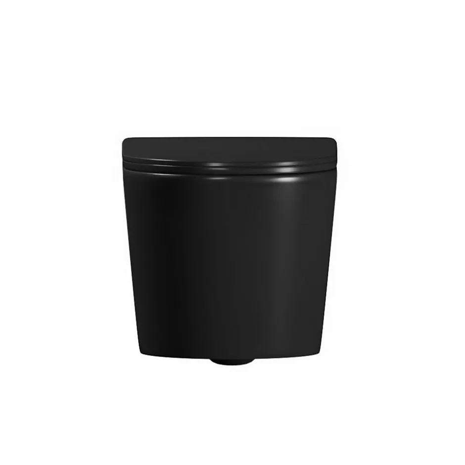 Grohe Rapid SL pack WC bâti-support + WC sans bride Ceramia avec abattant SoftClose + plaque noir mat (GRRCE14BMT01-FR)