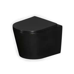Grohe Rapid SL pack WC bâti-support + WC sans bride Ceramia avec abattant SoftClose + plaque noir mat (GRRCE14BMT01-FR)