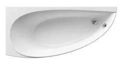 Ravak Avocado Ensemble Baignoire d'angle gain de place, orientation gauche 160 x 75 cm en acrylique, Blanc + Tablier + Pieds