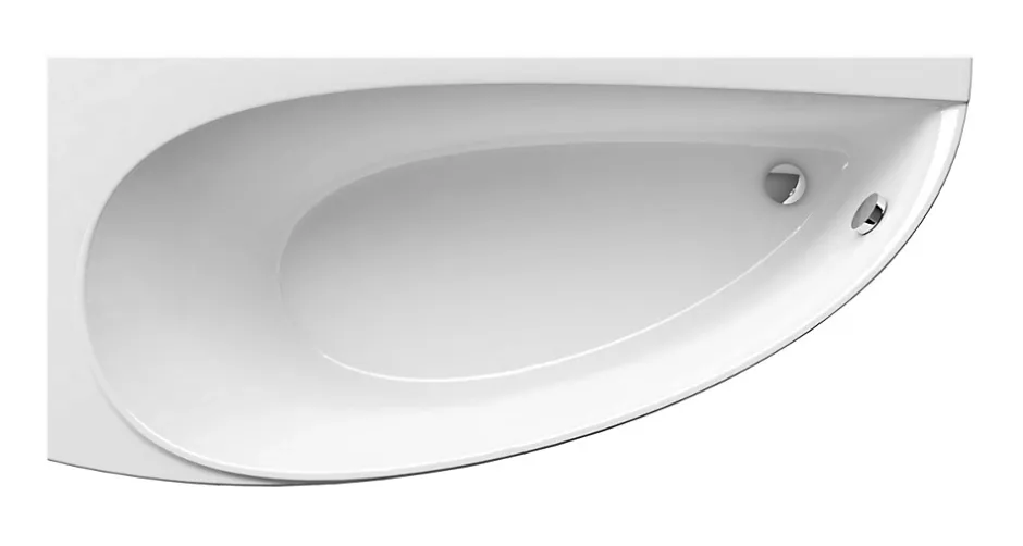 Ravak Avocado Ensemble Baignoire d'angle gain de place, orientation gauche 160 x 75 cm en acrylique, Blanc + Tablier + Pieds
