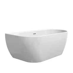 Ravak Freedom W 166 x 80 cm Baignoire semi-îlot en acrylique, sans pieds, blanc (XC00100024)* Baignoire Îlot