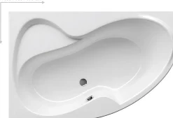 Ravak Rosa II 160 x 105 cm Baignoire d'angle orientation gauche en acrylique, sans pieds, blanc (CM21000000)