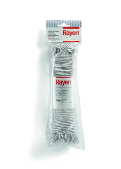 Rayen Corde à enfiler Corde en nylon Utilisation intérieure et extérieure Antidérapant 20 m de pose Gris