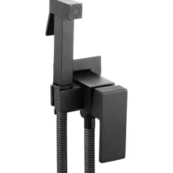 Rea Robinet Bidet Douchette Noir Mural Monocommande