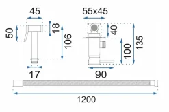 Rea Robinet Bidet Douchette Noir Mural Monocommande