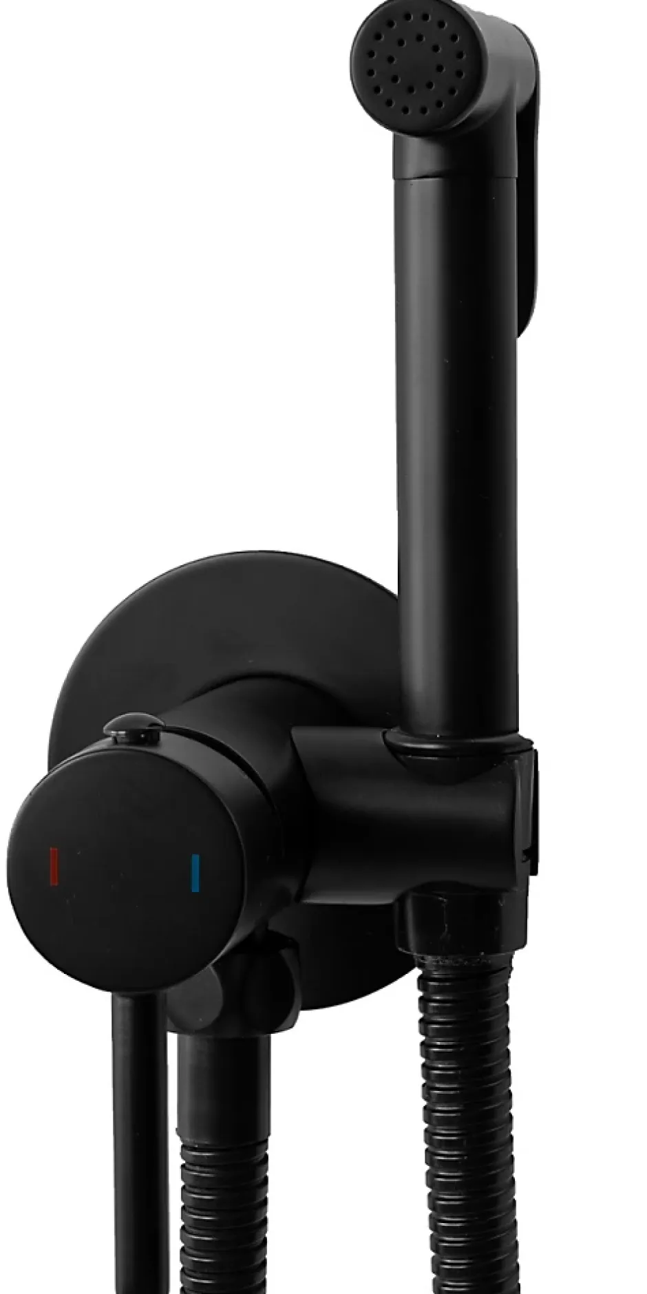 Rea Robinet Bidet Douchette Noir Mural Monocommande
