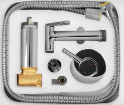 Rea Robinet Bidet Douchette Chrome Mural Monocommande* Robinet De Bidet