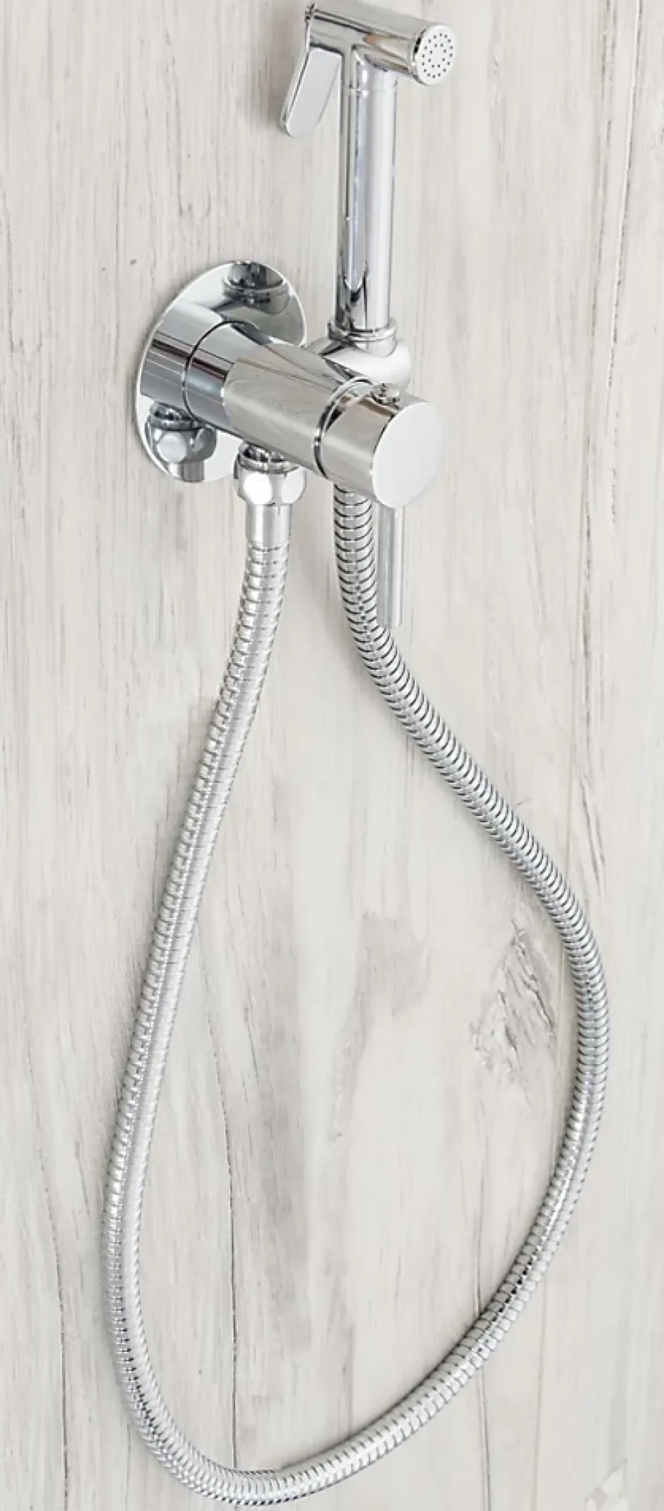 Rea Robinet Bidet Douchette Chrome Mural Monocommande* Robinet De Bidet