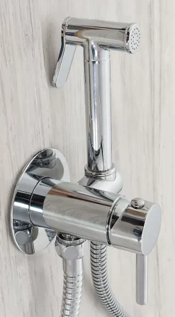 Rea Robinet Bidet Douchette Chrome Mural Monocommande* Robinet De Bidet
