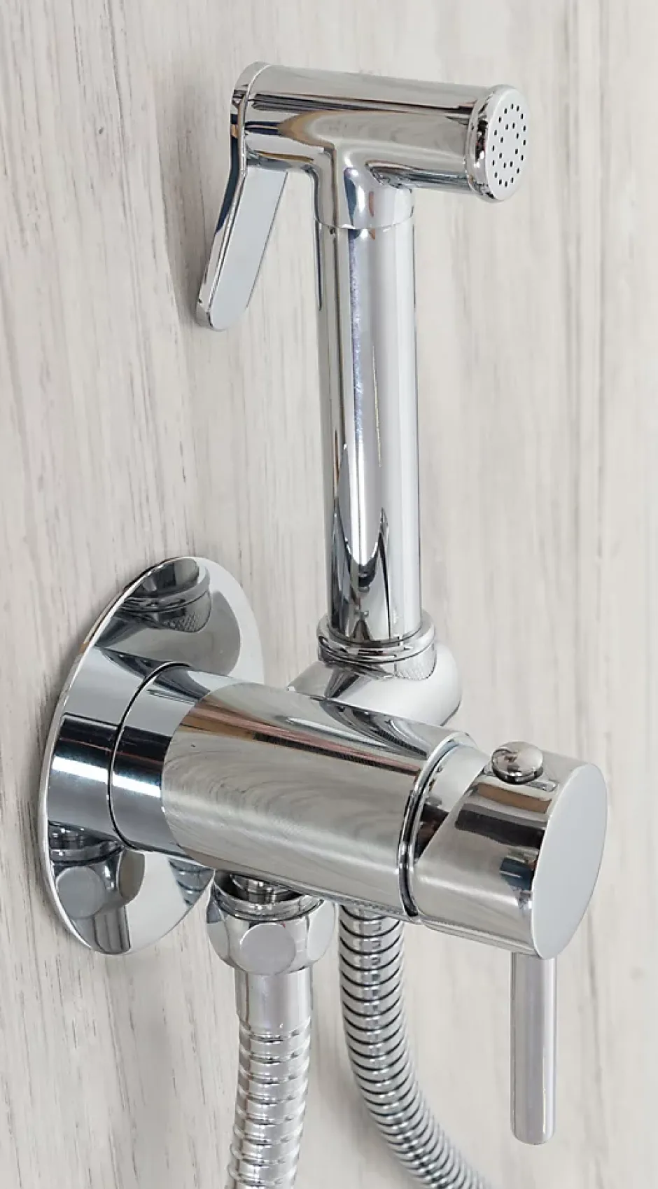 Rea Robinet Bidet Douchette Chrome Mural Monocommande* Robinet De Bidet