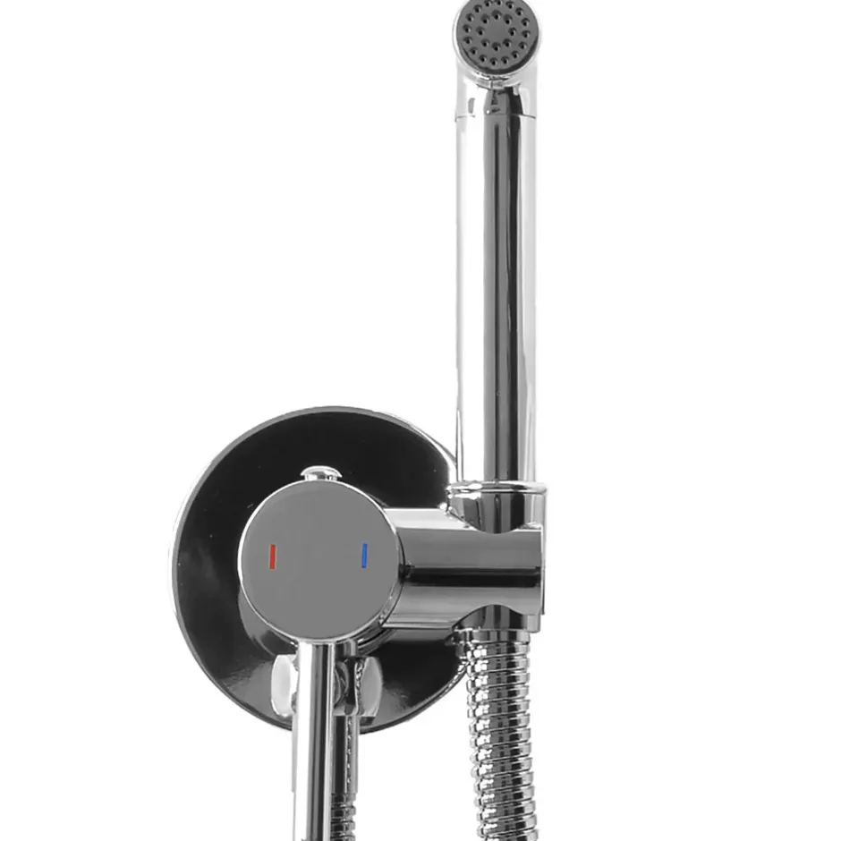 Rea Robinet Bidet Douchette Chrome Mural Monocommande* Robinet De Bidet