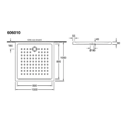 Villeroy & Boch Receveur 100 x 100 VILLEROY ET BOCH O.Novo ceramique carré blanc* Receveur De Douche