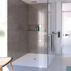 Wedi Receveur de douche à carreler 90 x 90 Fundo Primo carré écoulement centrée* Receveur De Douche